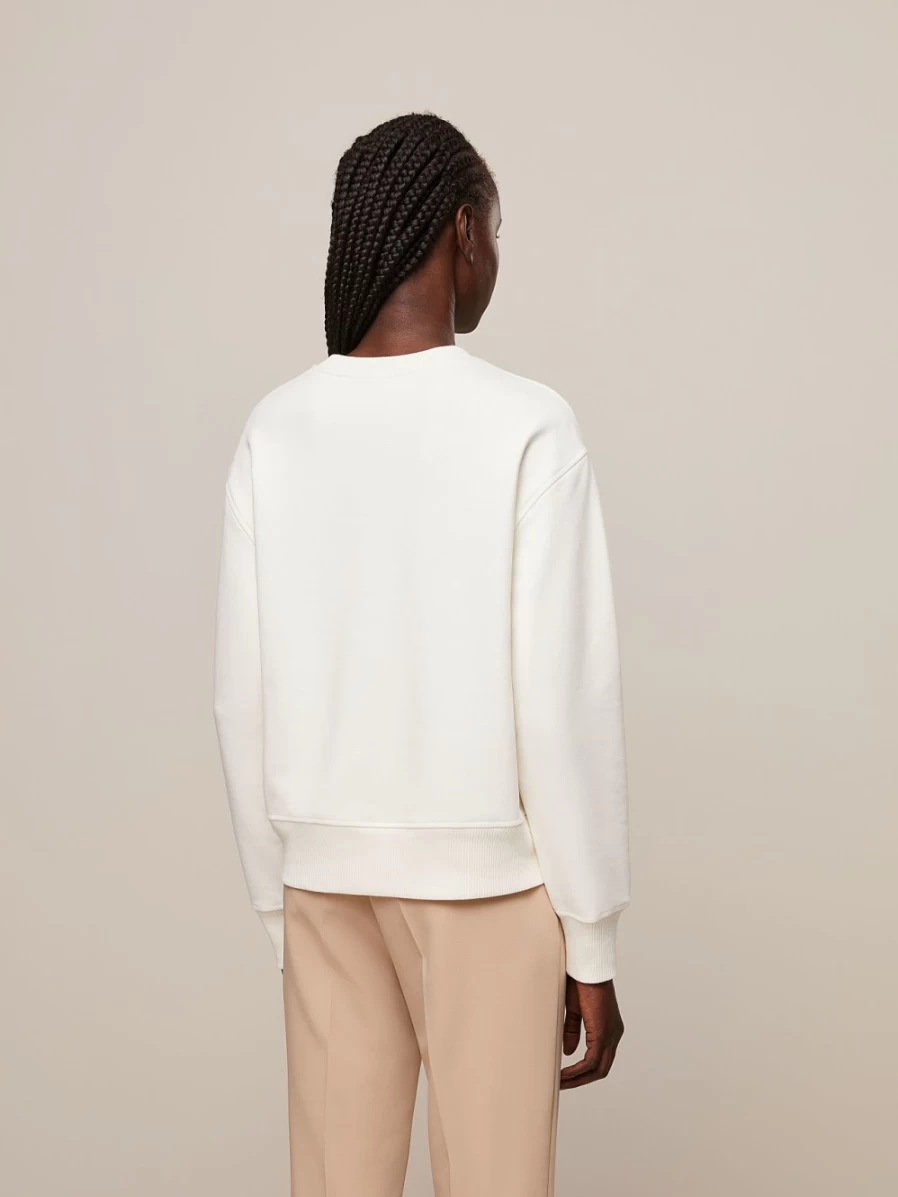 AlphaTauri Women's Ivory Sweatshirt With Artistic Print - Stylish Casual Pullover