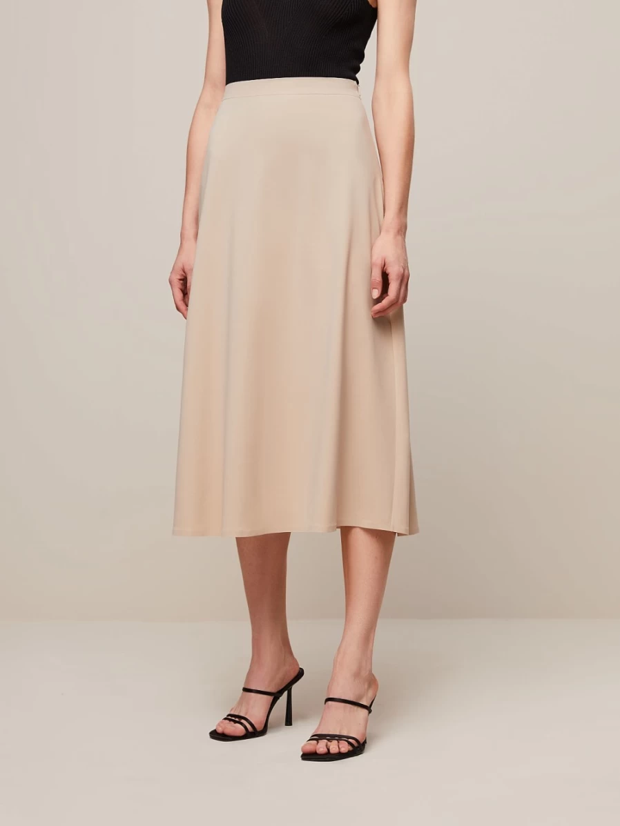 AlphaTauri Women's Sand Power Stretch Jersey Midi Skirt - Comfortable & Styletic