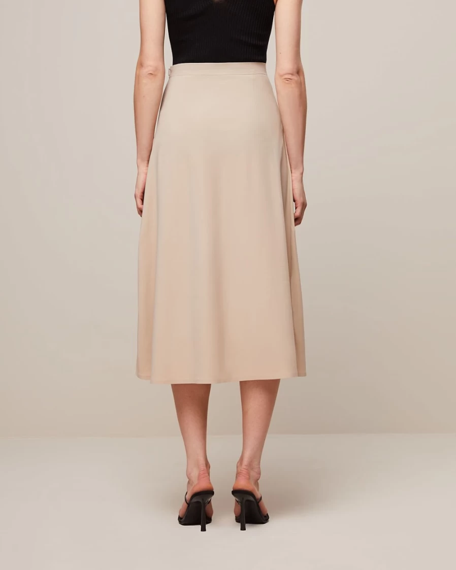 AlphaTauri Women's Sand Power Stretch Jersey Midi Skirt - Comfortable & Styletic
