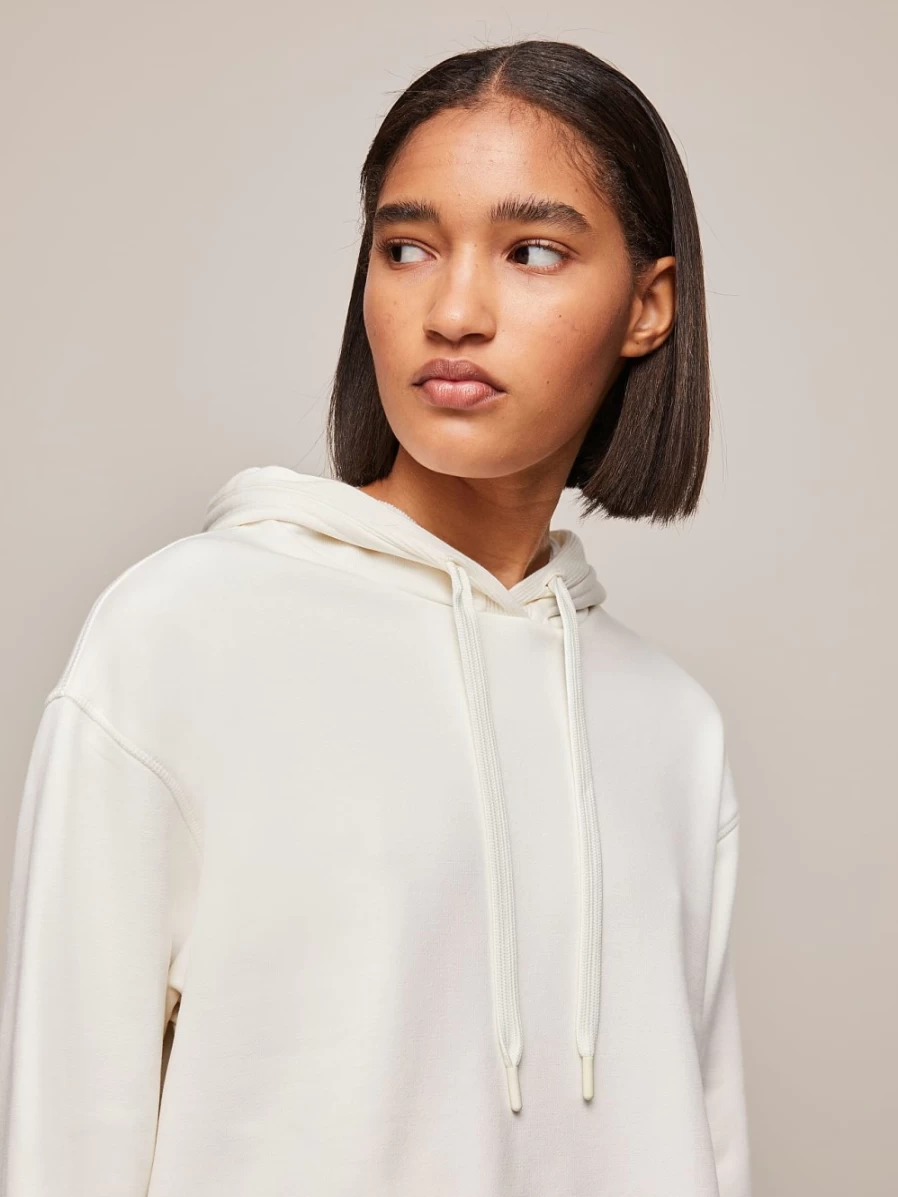 Women's AlphaTauri Ivory Hoodie With Adjustable Drawstrings