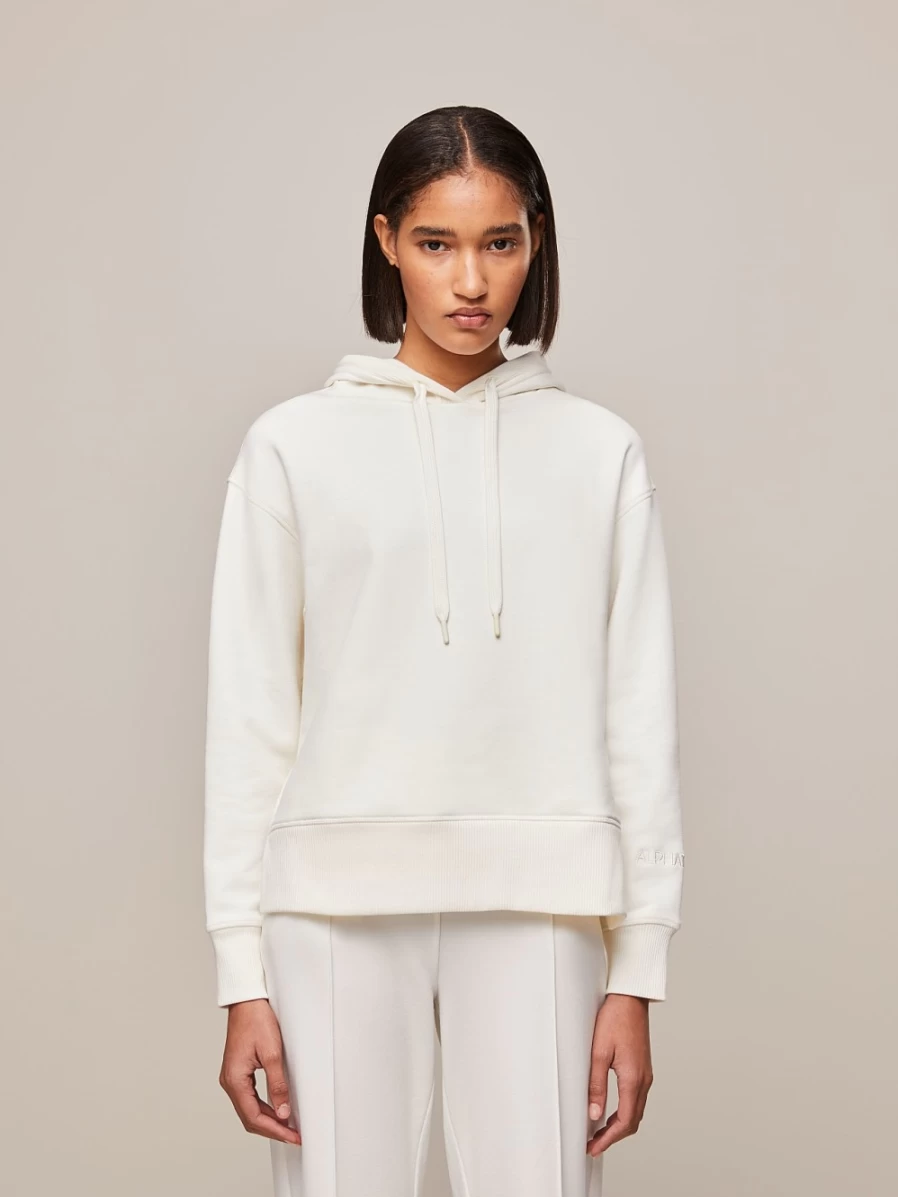 Women's AlphaTauri Ivory Hoodie With Adjustable Drawstrings