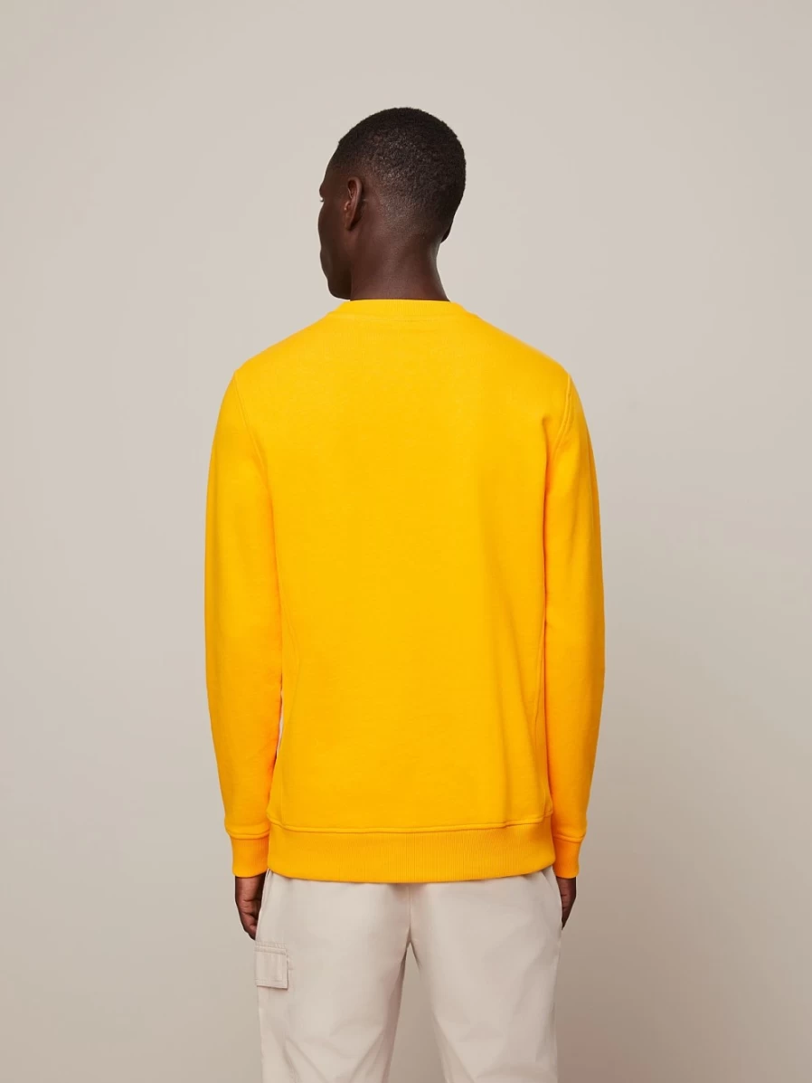 AlphaTauri Men's Warm Yellow Crewneck Sweatshirt - Comfortable Casual Pullover