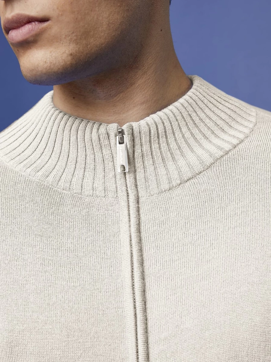 Men's AlphaTauri Off White Seamless 3D Knit Jacket - Cashmere & Coolmax® Blend