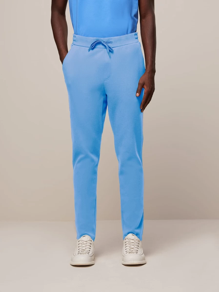 "AlphaTauri Men's Sky Blue Relaxed-Fit Joggers | Comfortable Casual Pants"