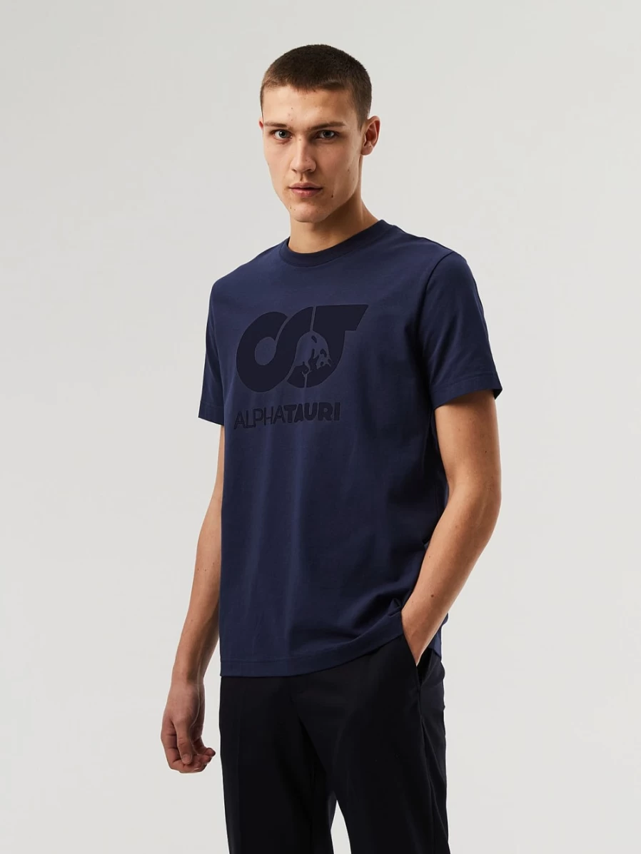AlphaTauri Men's Navy Signature Logo T-Shirt