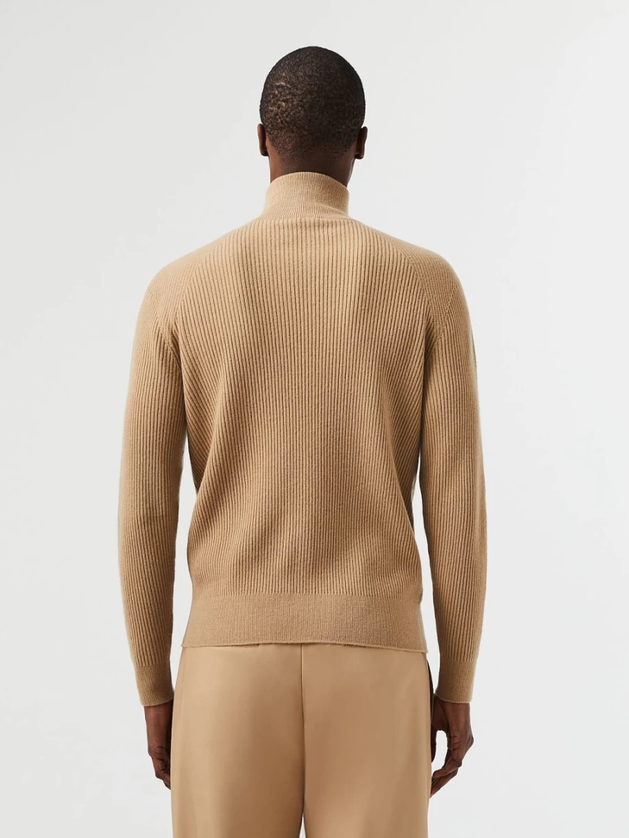 AlphaTauri Men's 3D Knit Cashmere-Blend Jacket in Brown/Beige – Seamless Comfort & Style