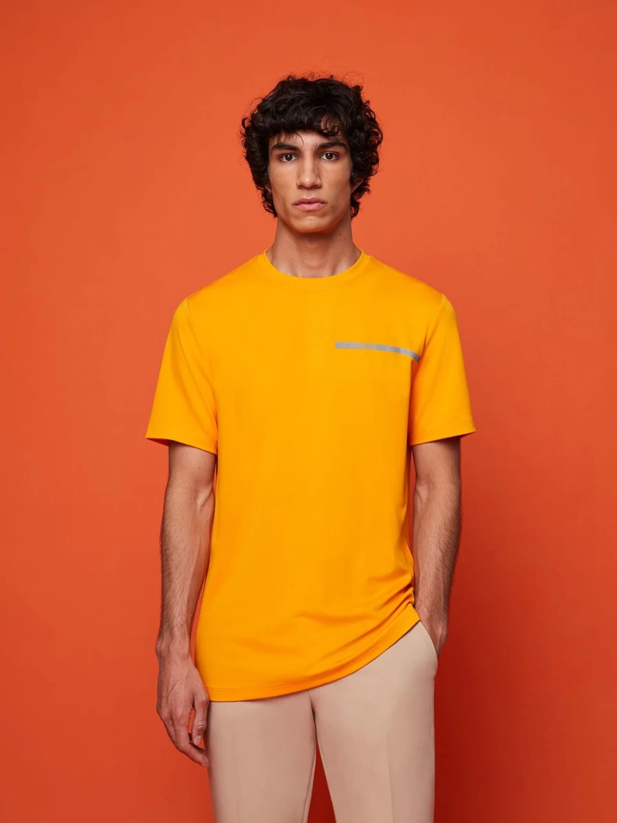 AlphaTauri Men's Warm Yellow Jersey T-Shirt - Comfortable Casual Tee