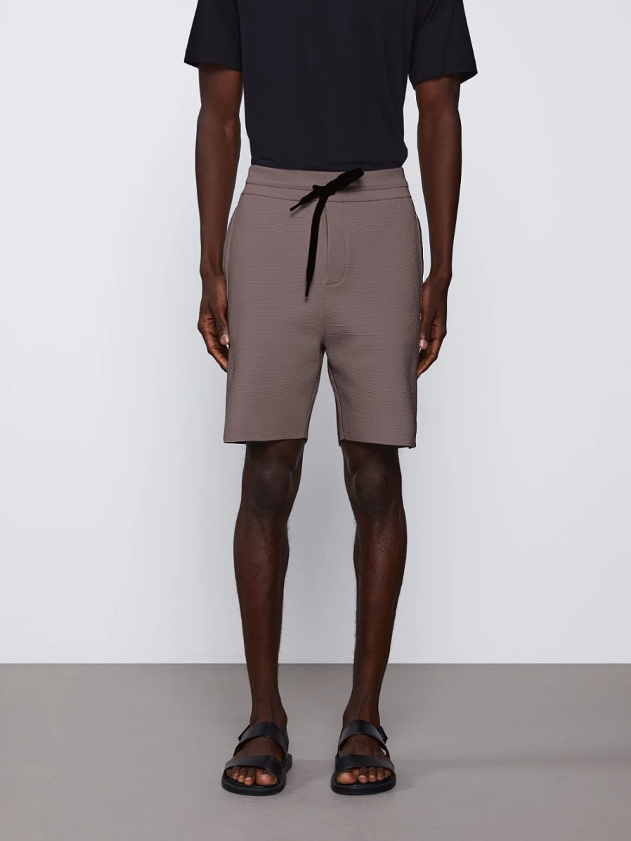 AlphaTauri Men's Performance Knit Shorts - Comfortable Brown Athletic Shorts for Training & Running