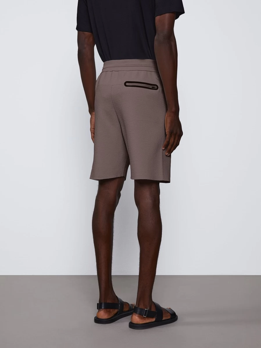 AlphaTauri Men's Performance Knit Shorts - Comfortable Brown Athletic Shorts for Training & Running