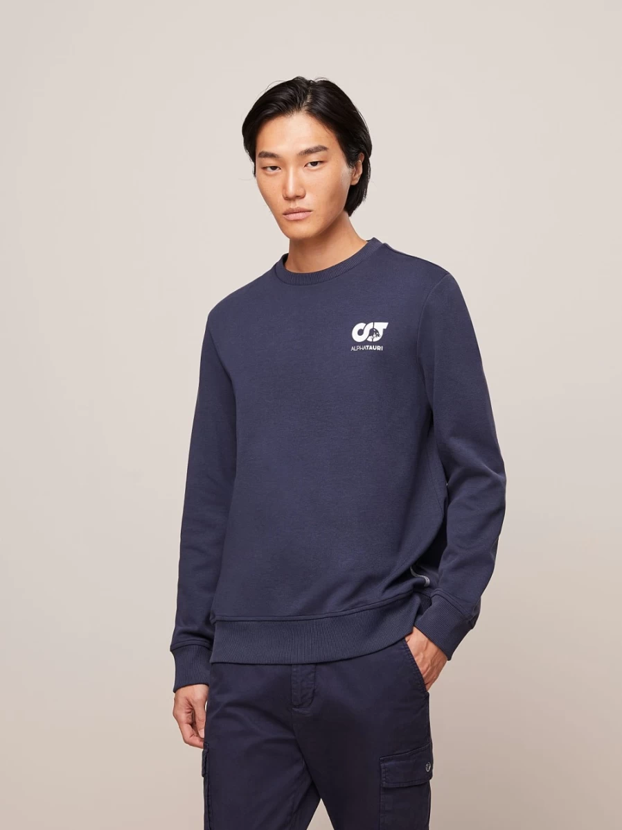 AlphaTauri Men's Navy Signature Logo Sweatshirt