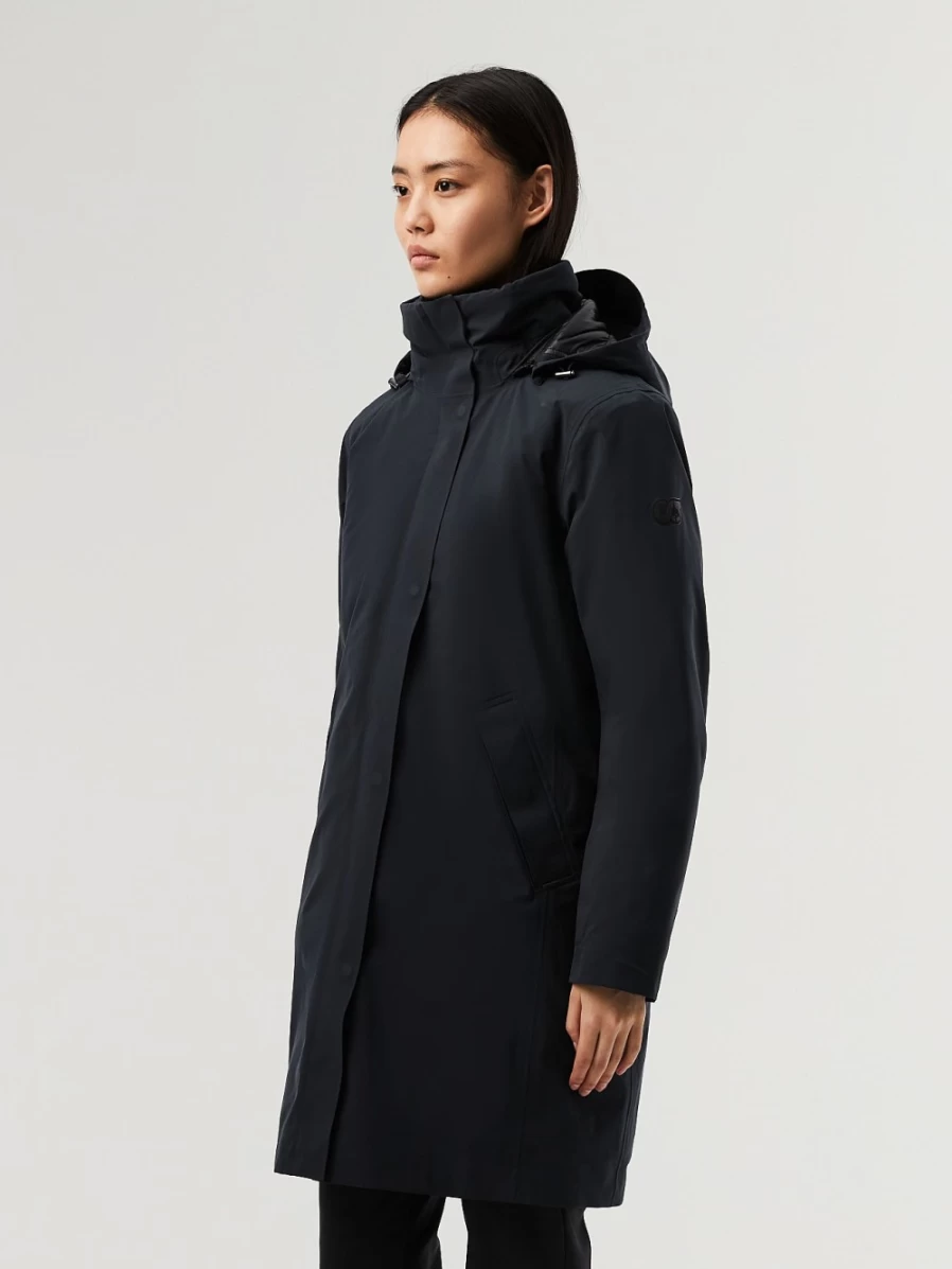 AlphaTauri Women's Black Waterproof Packable Taurobran® Parka Jacket