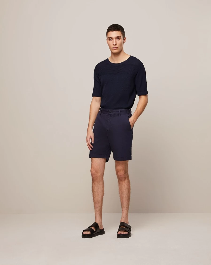 AlphaTauri Men's Navy Cotton Chino Shorts | Comfortable Casual Summer Shorts