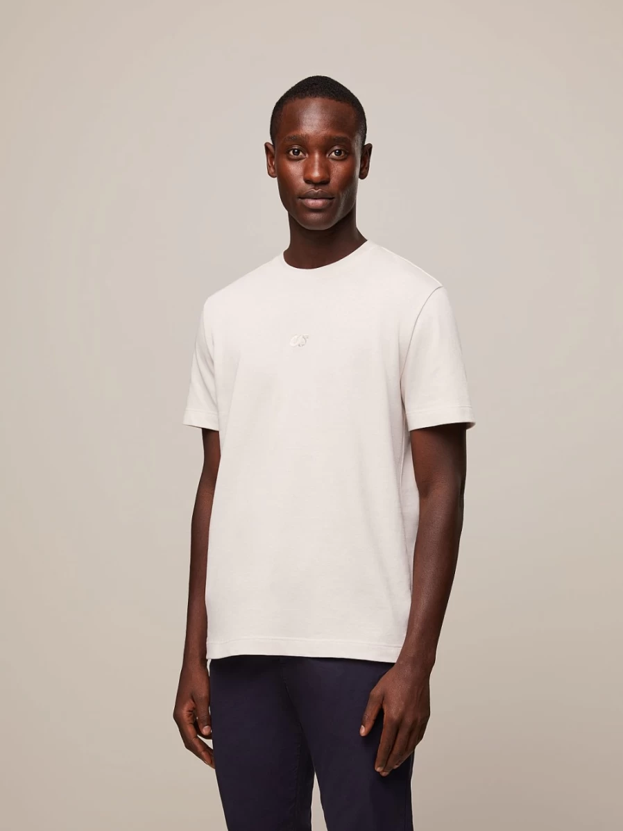 AlphaTauri Men's Oversized Off White Logo T-Shirt