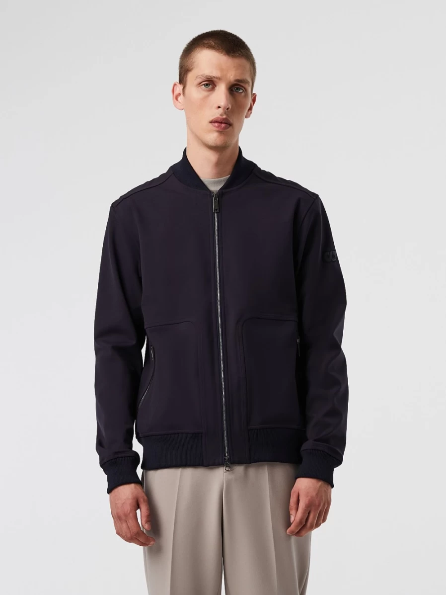 AlphaTauri Men's Navy Waterproof Taurobran® Bomber Jacket