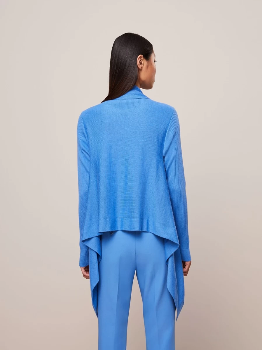 Women's Sky Blue Knit Cashmere-Coolmax® Cardigan by AlphaTauri | Lightweight & Breathable