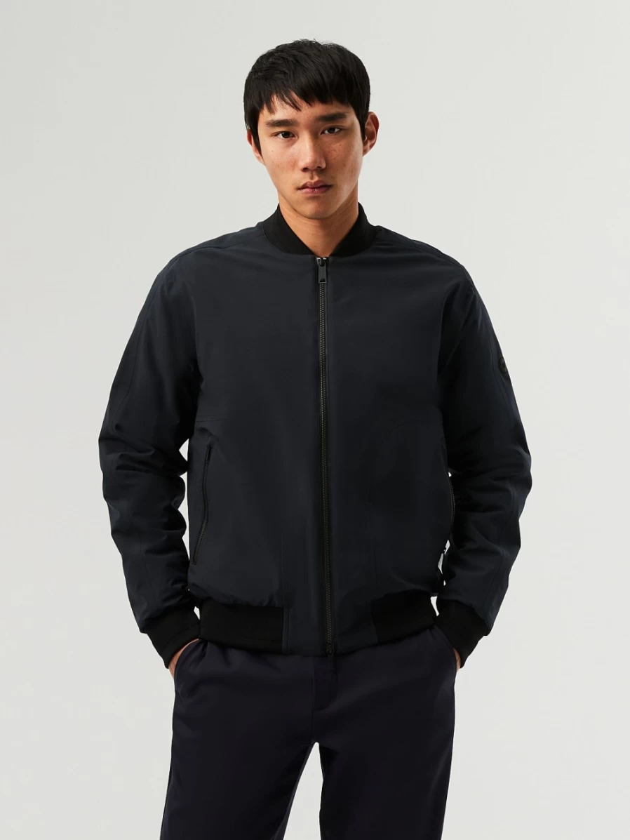 AlphaTauri Men's Black Taurobran® Bomber Jacket - Waterproof Outerwear
