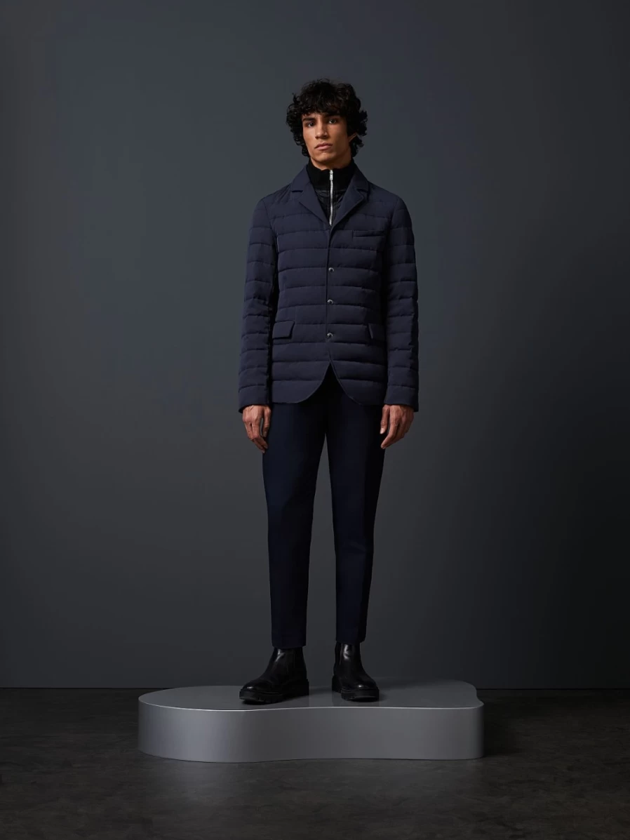 AlphaTauri Men's Navy Wool Blazer with Primaloft® Insulation for Warmth and Style