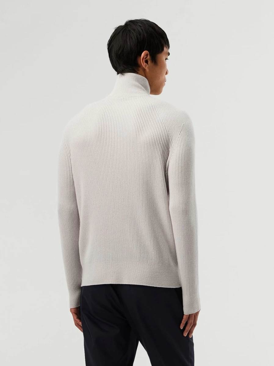 AlphaTauri Men's Seamless 3D Knit Cashmere-Blend Jacket in Chalk - Lightweight & Luxurious