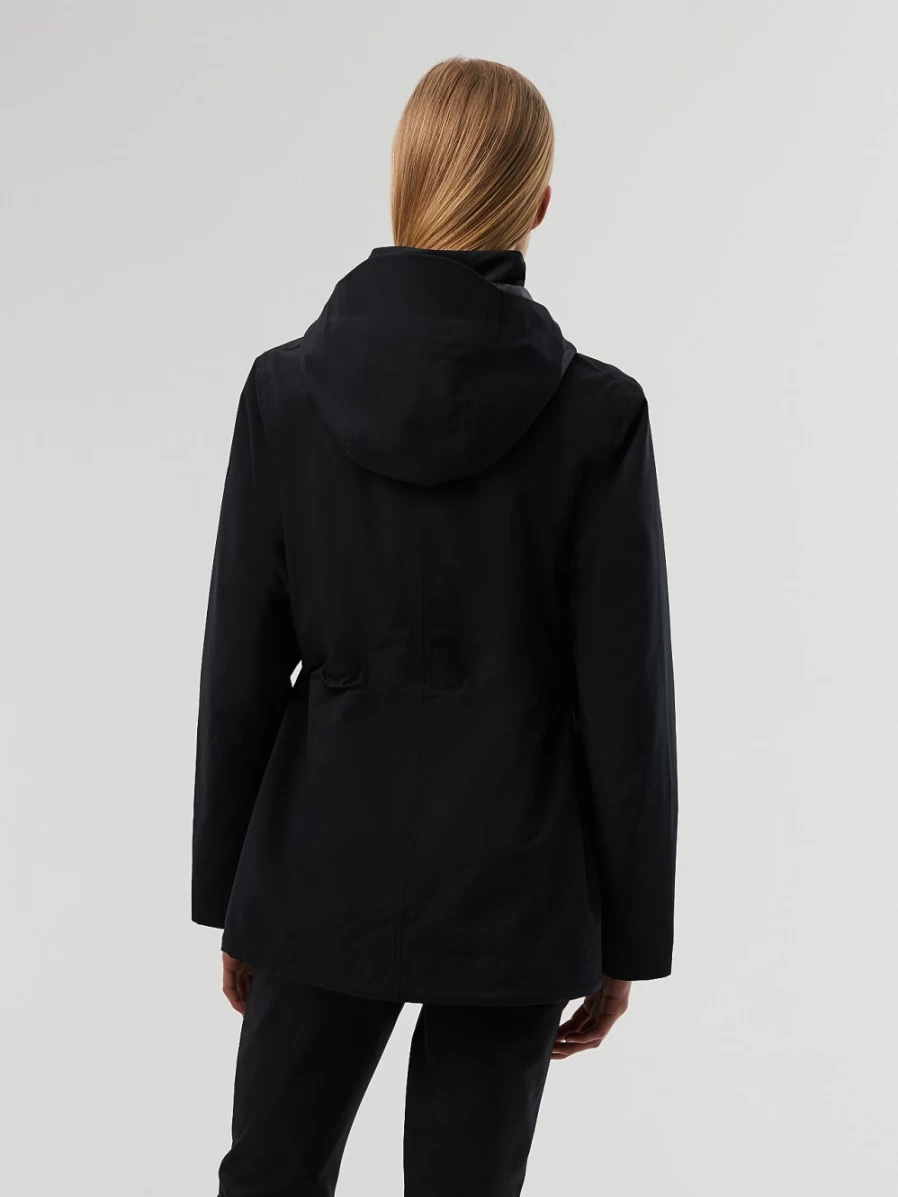 Women's Lightweight Packable Waterproof AlphaTauri Taurobran Parka Jacket in Black