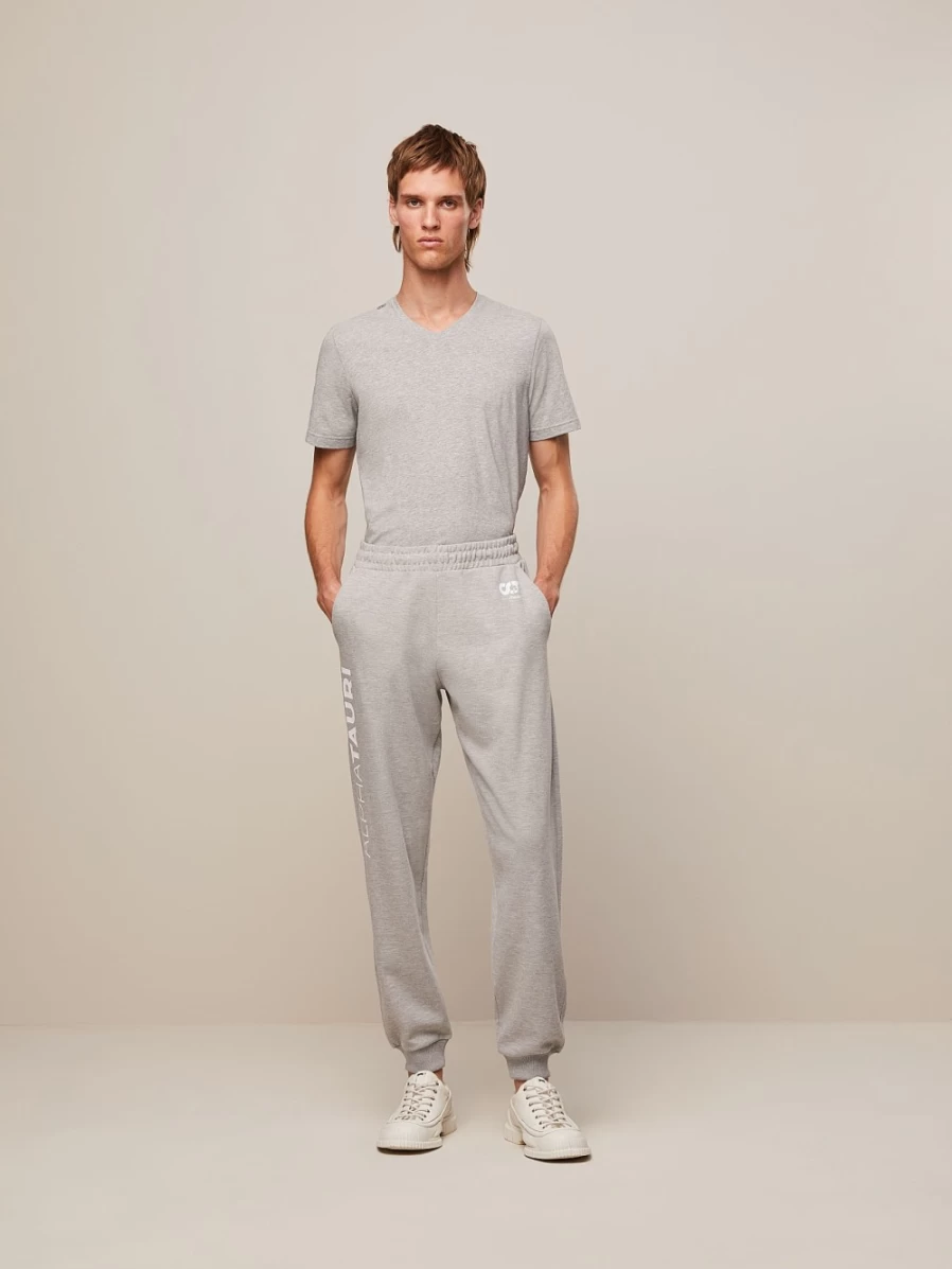 AlphaTauri Men's Grey & White Signature Logo Joggers