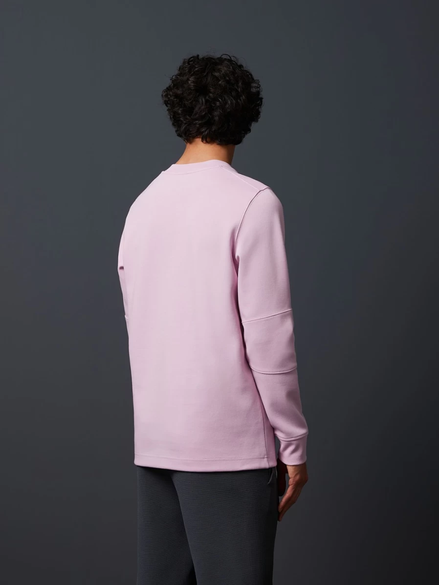 AlphaTauri Men's Heavyweight Logo Crewneck Sweatshirt in Pale Lilac