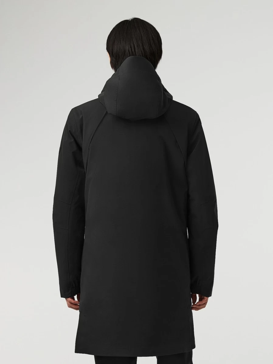 AlphaTauri Men's Black Taurobran® Waterproof Packable Parka Jacket