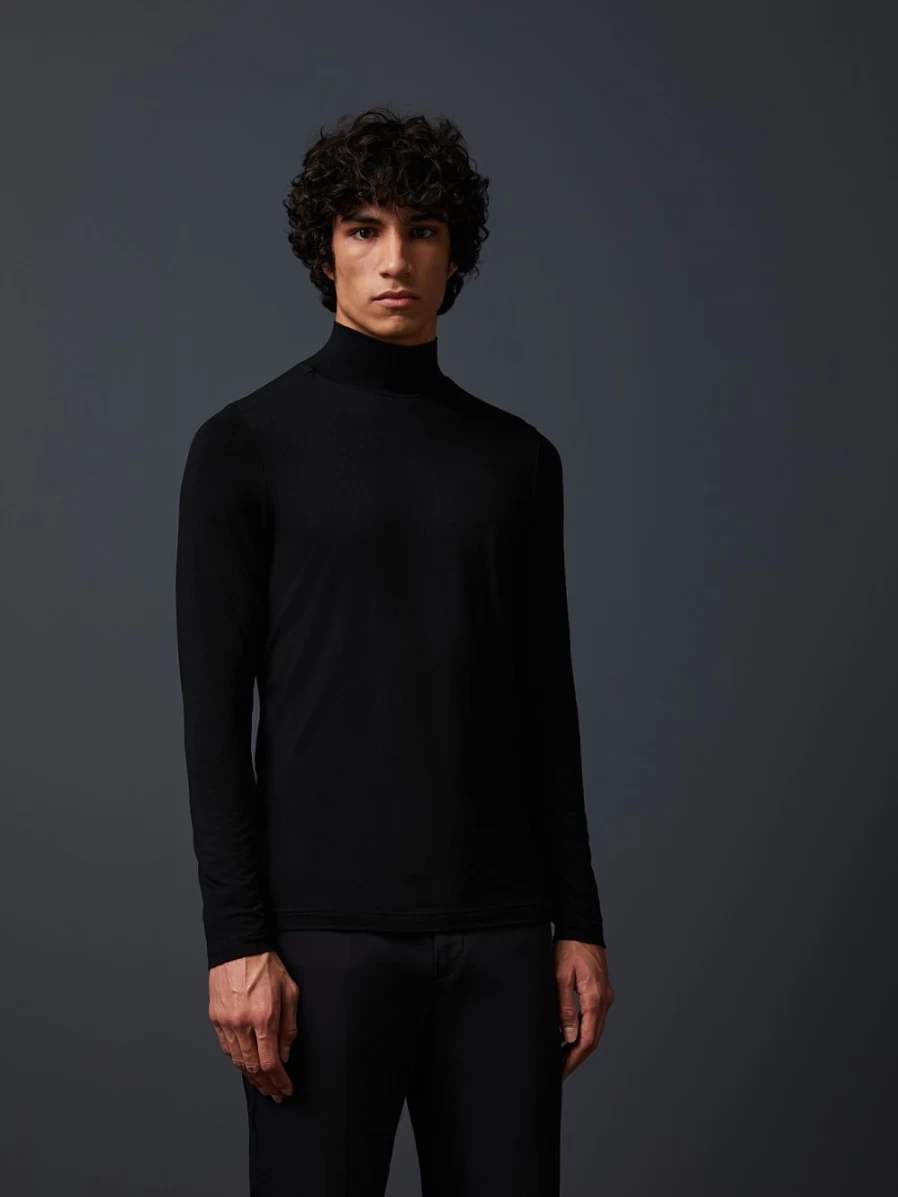 AlphaTauri Men's Black Turtleneck Long Sleeve T-Shirt