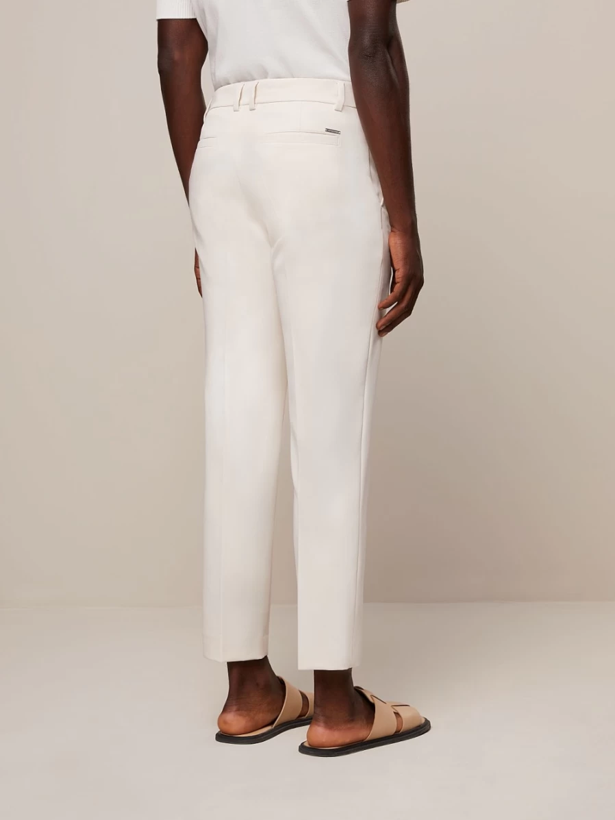 AlphaTauri Men's Off White Tapered Pleated Pants