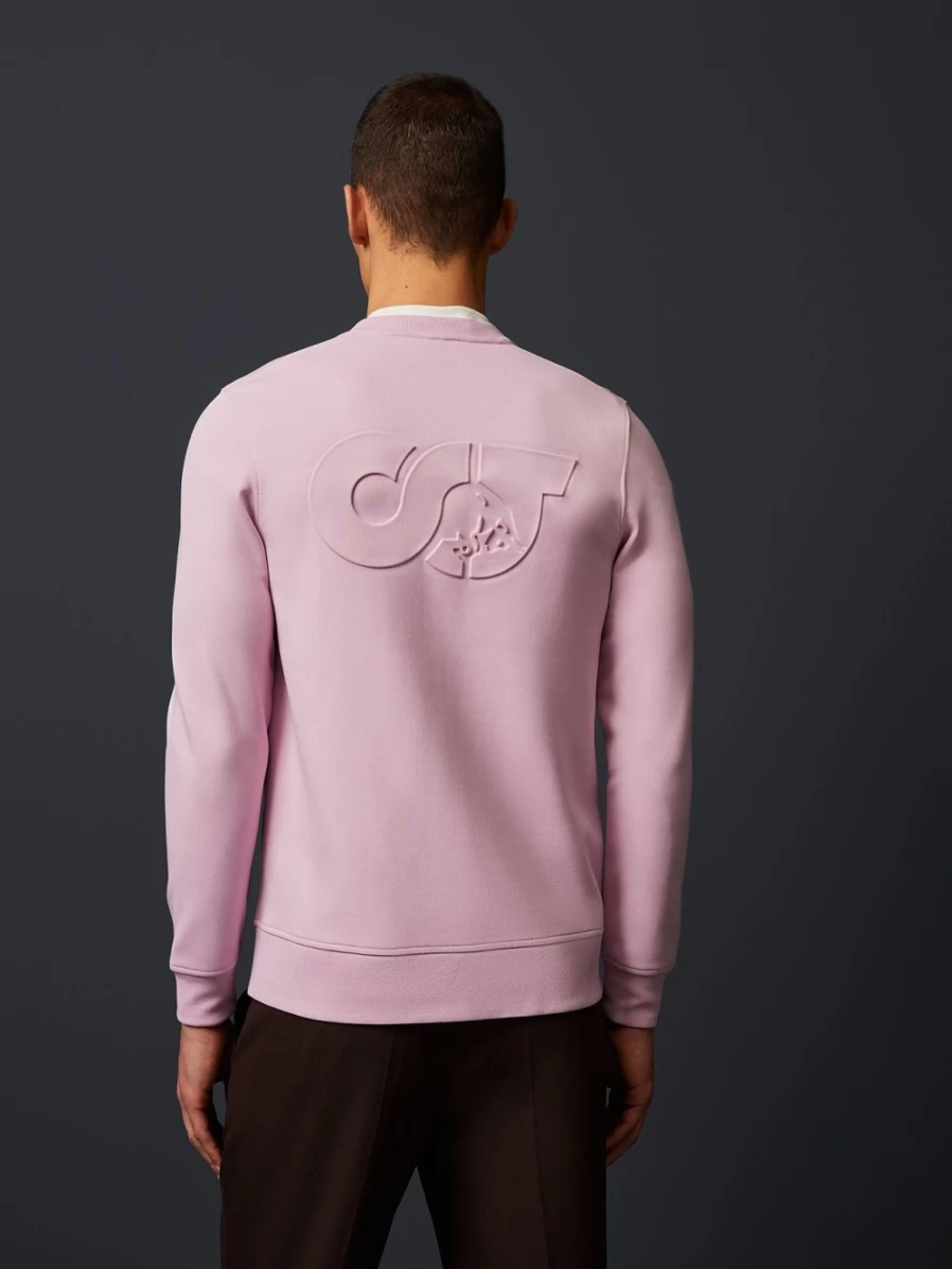 AlphaTauri Men's Heavyweight Logo Sweat Jacket in Pale Lilac