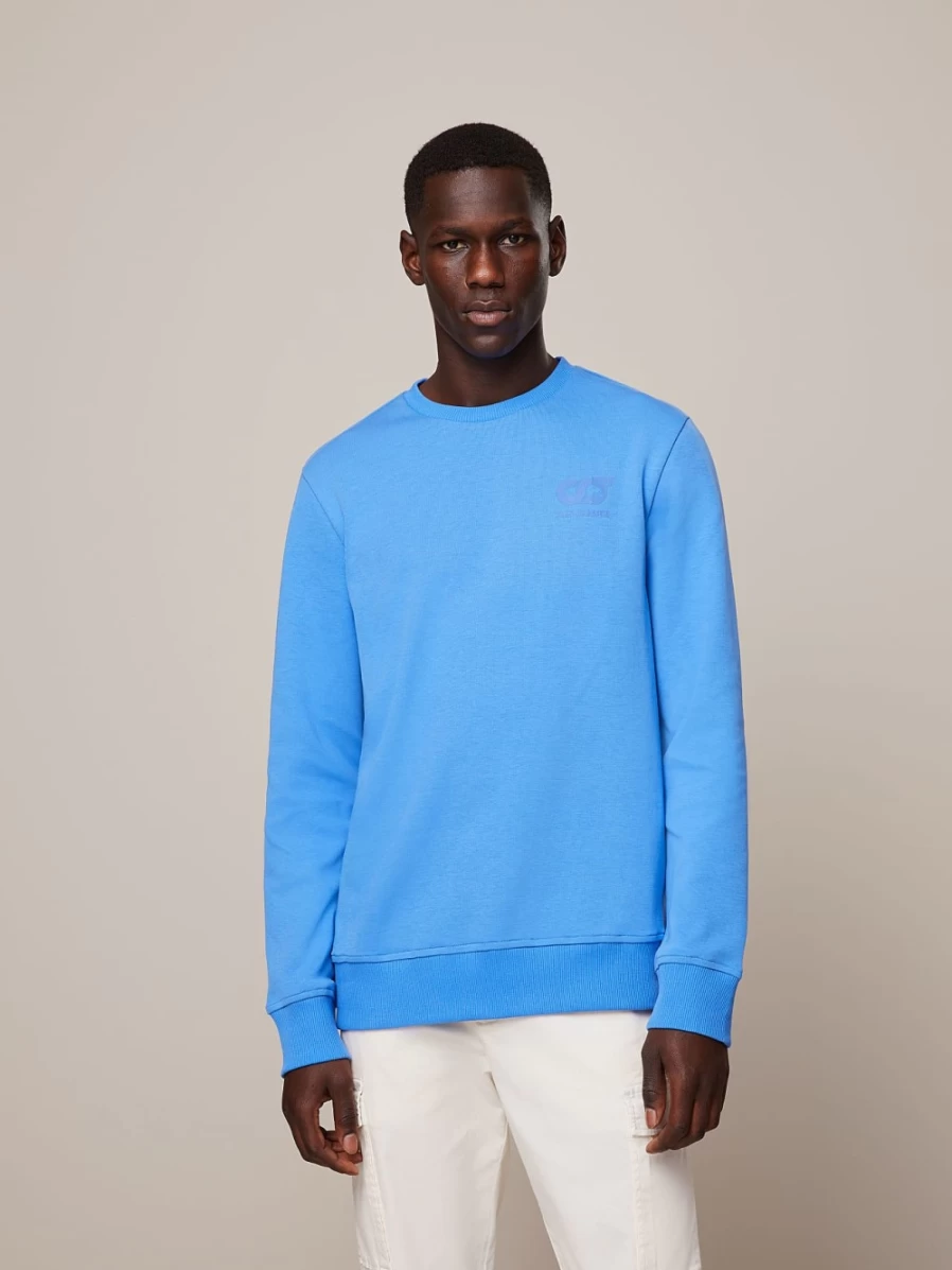 AlphaTauri Men's Sky Blue Signature Logo Sweatshirt