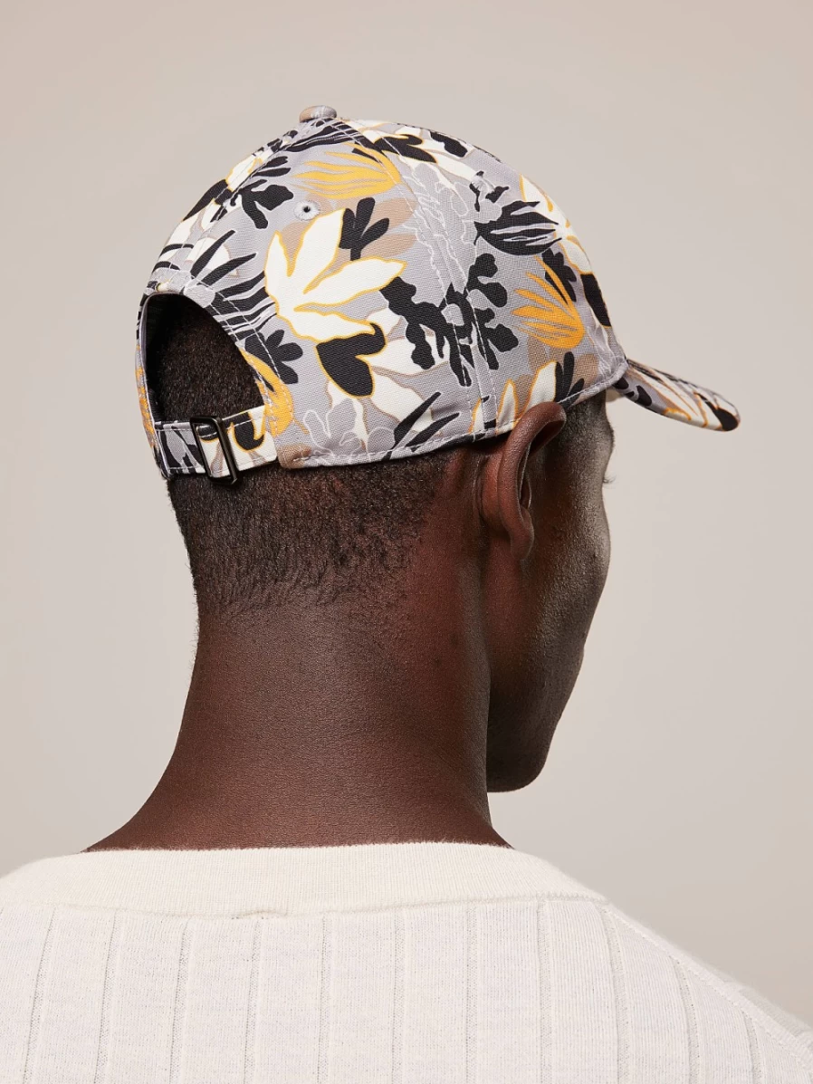AlphaTauri Men's Sand Curved Cap with Floral Print - Stylish Summer Hat for Men