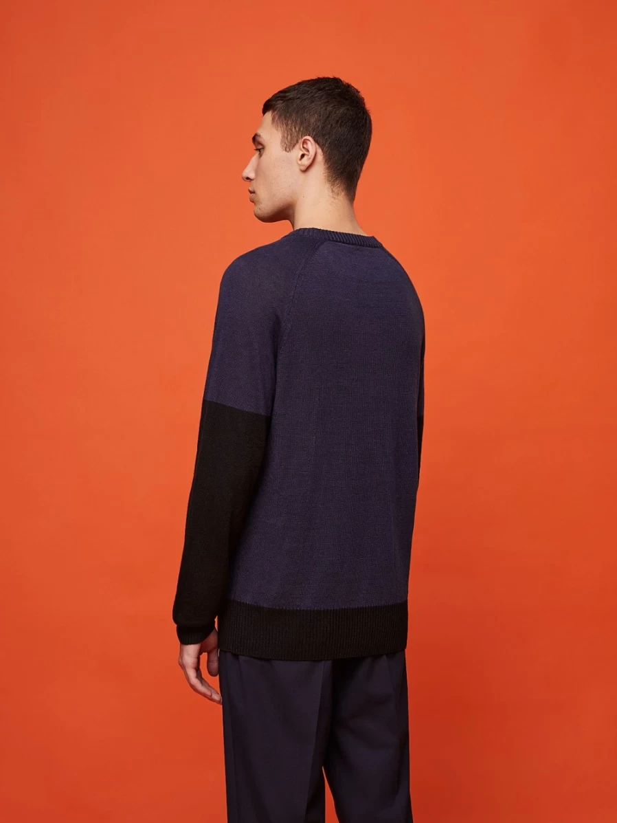 AlphaTauri Men's Navy Knit Crewneck Sweatshirt