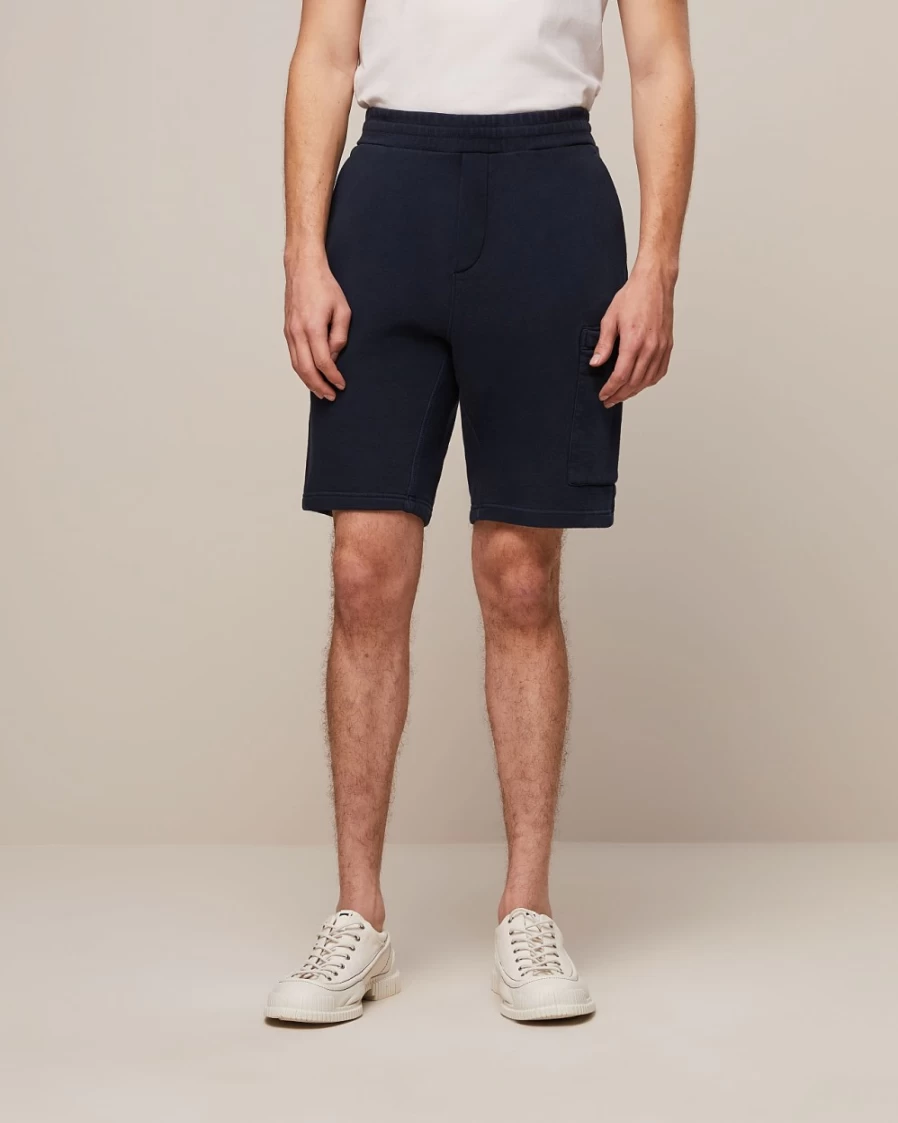 AlphaTauri Men's Navy Cargo Sweatshorts - Comfortable Casual Shorts for Men