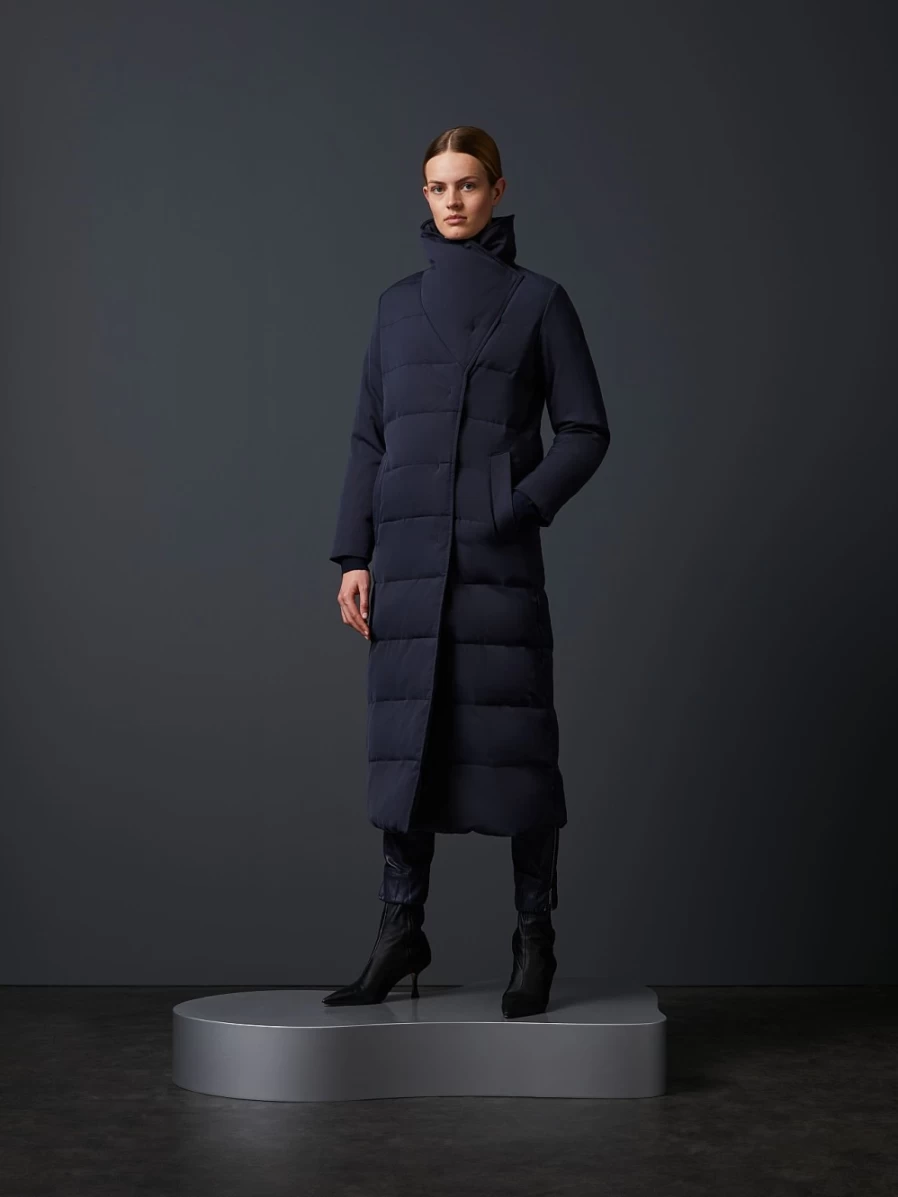 AlphaTauri Women's Navy Primaloft® Maxi Puffer Coat - Warm Winter Jacket