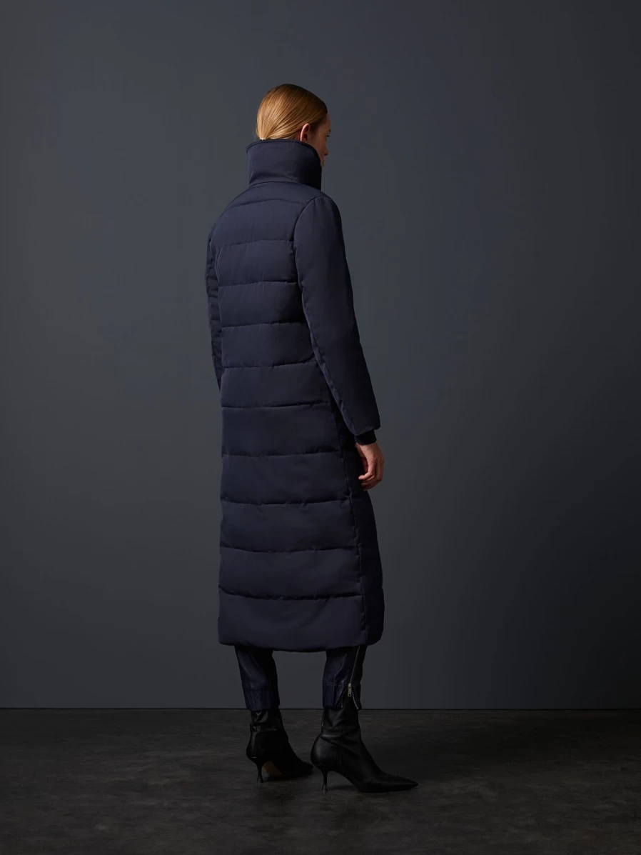 AlphaTauri Women's Navy Primaloft® Maxi Puffer Coat - Warm Winter Jacket