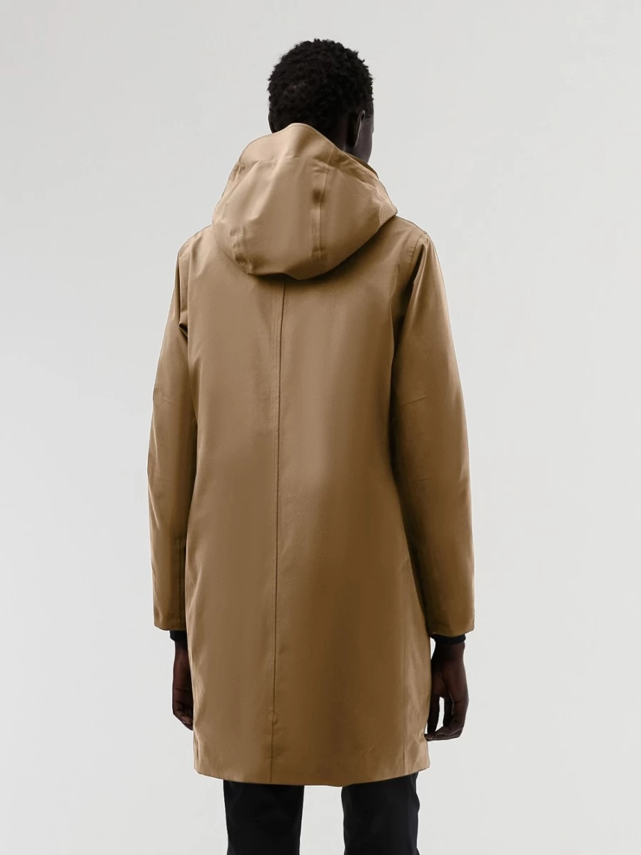 AlphaTauri Women's Waterproof Taurobran® Packable Parka Jacket in Brown/Beige
