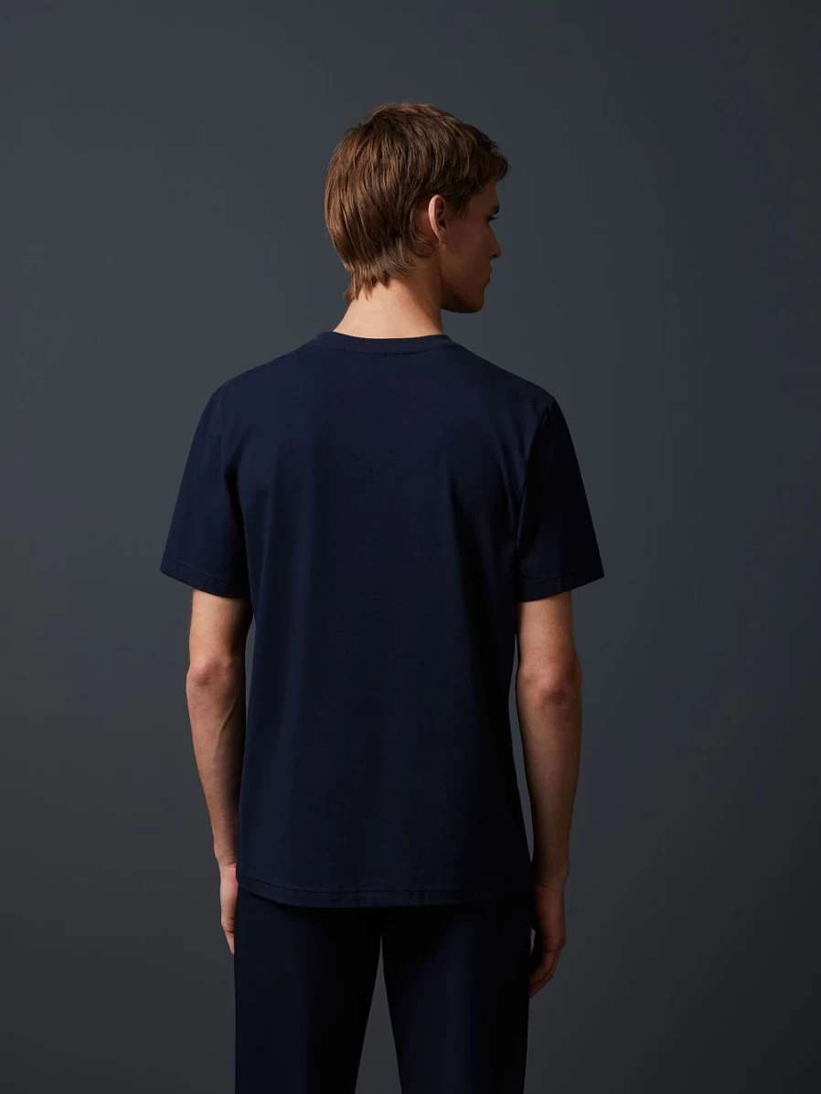 AlphaTauri Men's Navy Flock Print T-Shirt