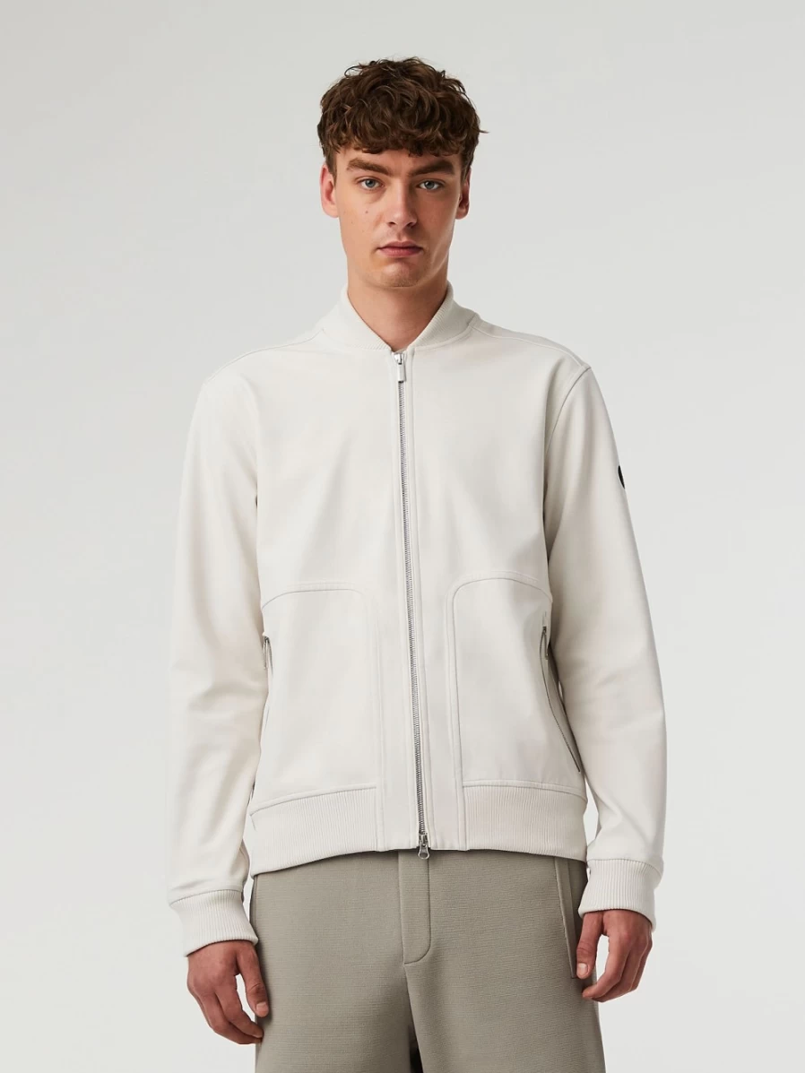 AlphaTauri Men's Off White Waterproof Taurobran® Bomber Jacket