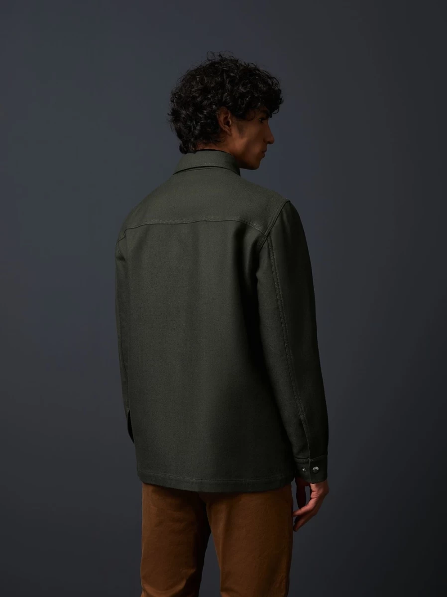 AlphaTauri Men's Green Wool Overshirt - Premium Casual Wear