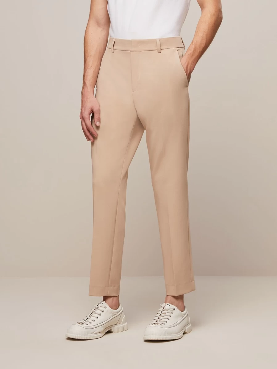 "AlphaTauri Men's Sand Tapered Pleated Pants"