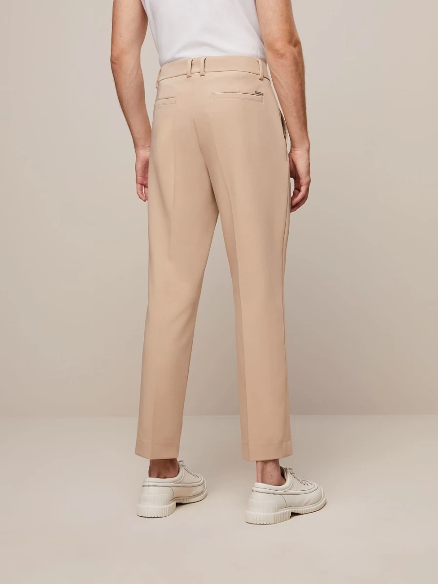 "AlphaTauri Men's Sand Tapered Pleated Pants"