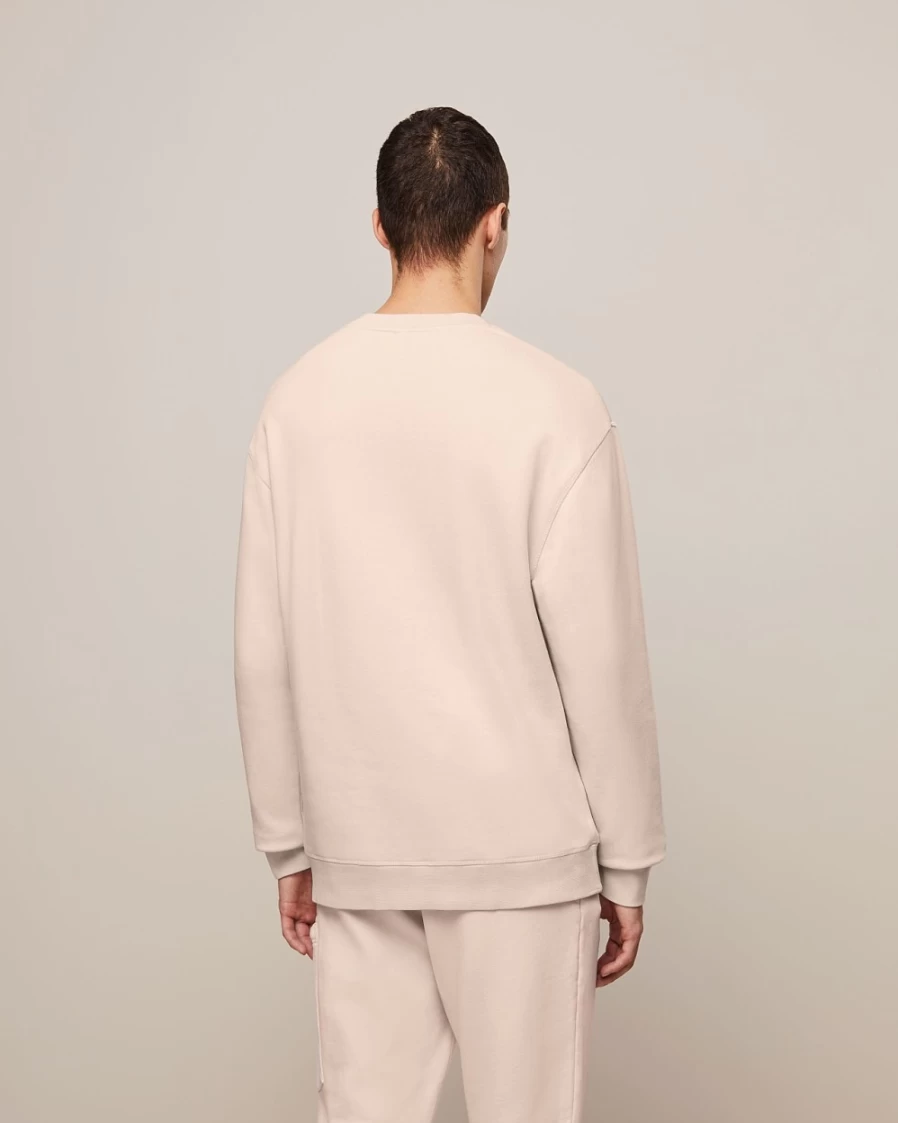 AlphaTauri Men's Cotton Sweatshirt in Sand Color - Comfortable Casual Pullover