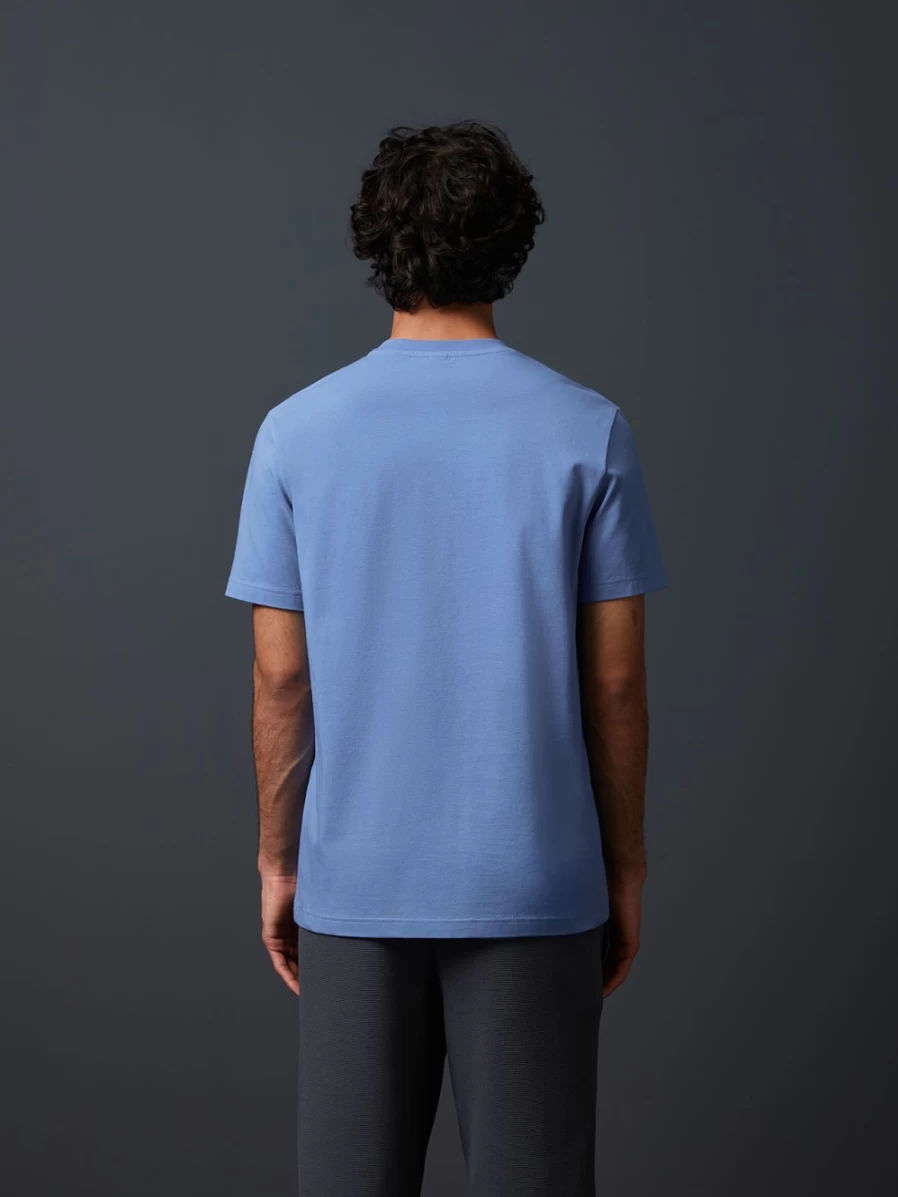 AlphaTauri Men's Medium Blue Flock Print T-Shirt