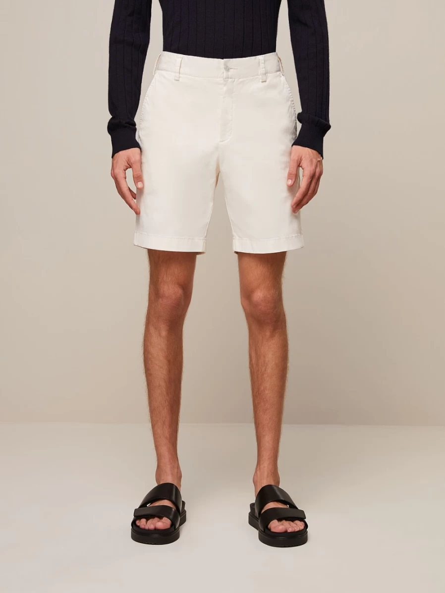 AlphaTauri Men's Off White Cotton Chino Shorts | Comfortable Casual Summer Shorts
