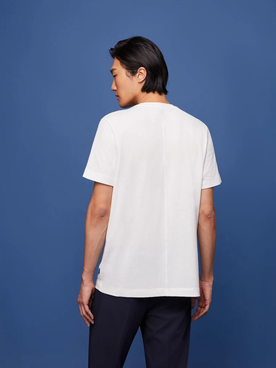AlphaTauri Men's Ivory Oversized Logo T-Shirt - Casual Cotton Tee
