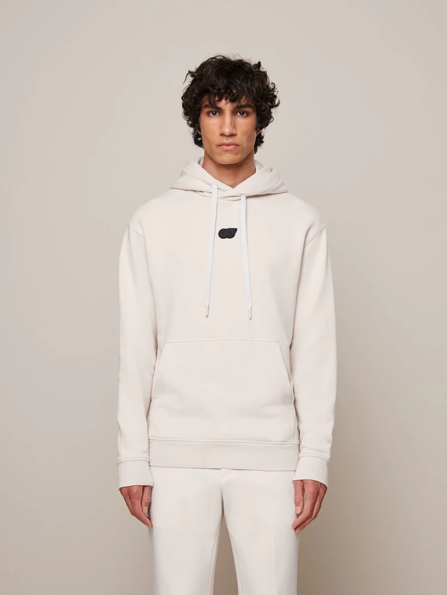AlphaTauri Men's Off White Cotton Hoodie - Premium Comfort & Style