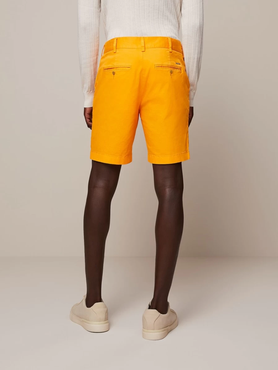 AlphaTauri Men's Cotton Chino Shorts in Warm Yellow | Comfortable Casual Summer Wear