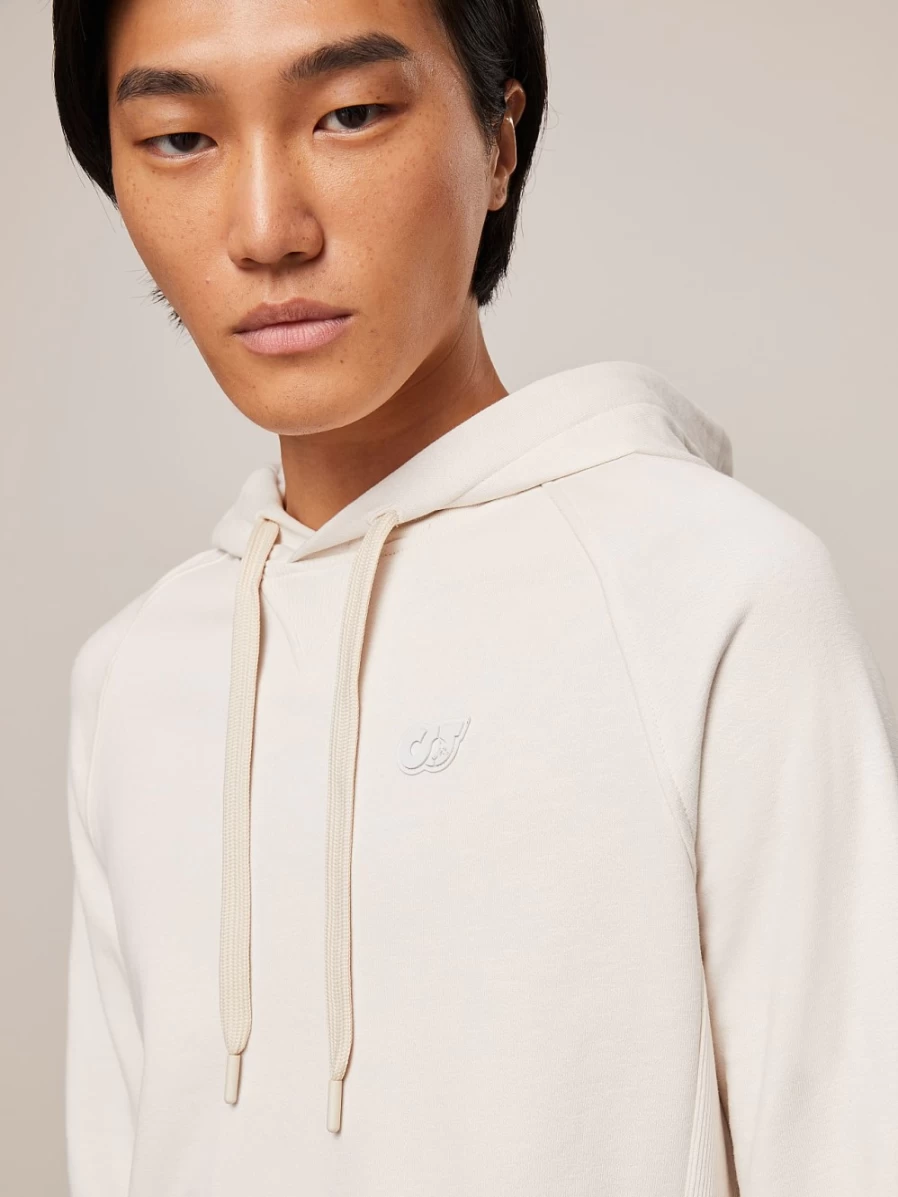 AlphaTauri Men's Heavyweight Hoodie in Off White - Premium Comfort & Style
