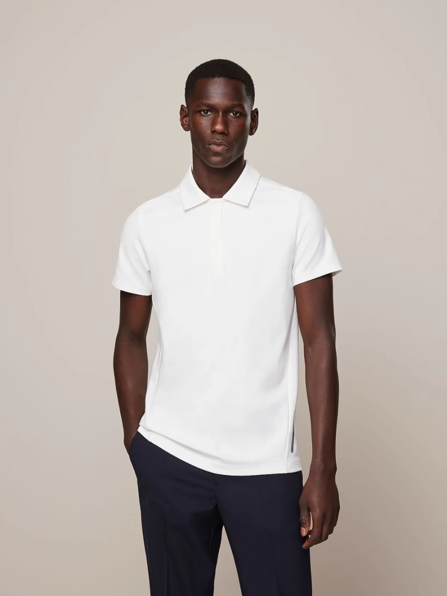 AlphaTauri Men's Ivory Jersey Polo Shirt - Classic Casual Comfort Fit