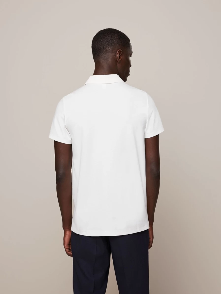 AlphaTauri Men's Ivory Jersey Polo Shirt - Classic Casual Comfort Fit